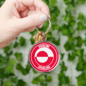 グリーンランドラウンドエンブレム キーホルダー (手)