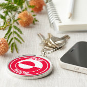 グリーンランドラウンドエンブレム キーホルダー (側面)