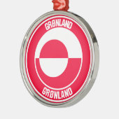 グリーンランドラウンドエンブレム メタルオーナメント (左)