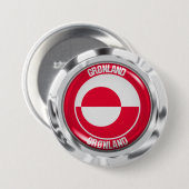 グリーンランドラウンドエンブレム 缶バッジ (正面&裏面)