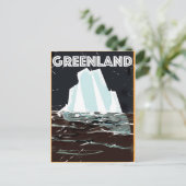 グリーンランドヴィンテージ旅行ポスター ポストカード (スタンド正面)