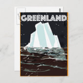 グリーンランドヴィンテージ旅行ポスター ポストカード (正面/裏面)