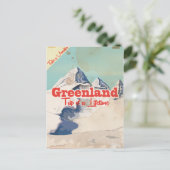 グリーンランドヴィンテージ旅行ポスター ポストカード (スタンド正面)