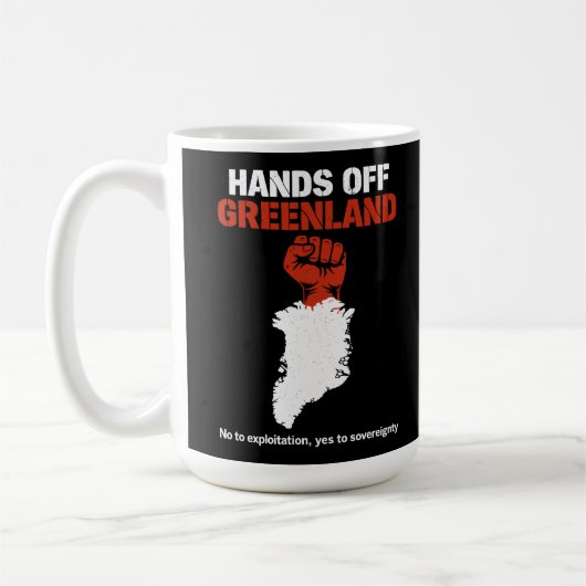 グリーンランド主権抗議デザイン コーヒーマグカップ (左)