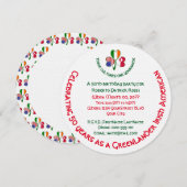 グリーンランド人アイルランド系アメリカ人 シャムロック 誕生日 招待状 (正面/裏面)