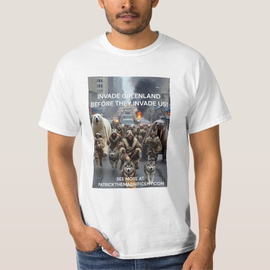 グリーンランド侵攻Tシャツ Tシャツ (正面)