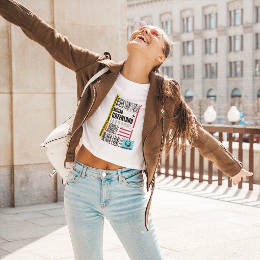 グリーンランド北極旅行荷物ラベル おもしろい Tシャツ