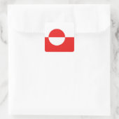 グリーンランド国旗のシール スクエアシール (バッグ)