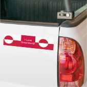 グリーンランド国旗のシール バンパーステッカー (トラック上)