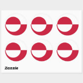 グリーンランド国旗のシール ラウンドシール (シート)