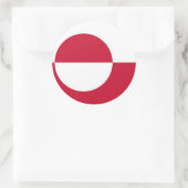 グリーンランド国旗のシール ラウンドシール (バッグ)