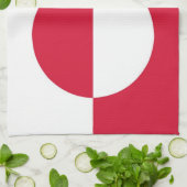 グリーンランド国旗のタオル キッチンタオル (折り畳み)