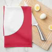 グリーンランド国旗のタオル キッチンタオル (四つ折り)