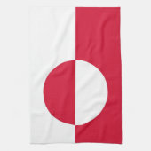 グリーンランド国旗のタオル キッチンタオル (縦)