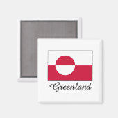 グリーンランド国旗のデザイン マグネット (正面/裏面)