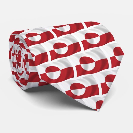 グリーンランド国旗のネクタイ ネクタイ (ロール)