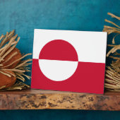 グリーンランド国旗のプラーク フォトプラーク (側面)