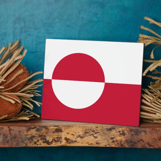 グリーンランド国旗のプラーク フォトプラーク (側面)