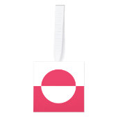 グリーンランド国旗の紋章 キューブオーナメント (正面)