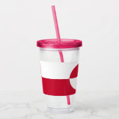 グリーンランド国旗を持つ愛国的なアクリル製タンブラー アクリルタンブラー (左)