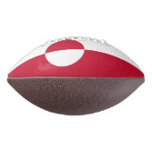 グリーンランド国旗を持つ愛国的なアメリカンフットボール アメリカンフットボール (回転270)