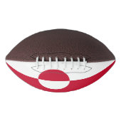 グリーンランド国旗を持つ愛国的なアメリカンフットボール アメリカンフットボール (正面)