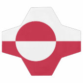 グリーンランド国旗を掲げた愛国的なサッカーボール サッカーボール (フラット)