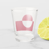 グリーンランド国旗を掲げた愛国的なショットグラス ショットグラス (裏面)