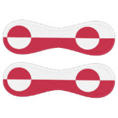 グリーンランド国旗を掲げた愛国的なソフトボール ソフトボール (パネル)