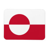 グリーンランド国旗を掲げた愛国的なフレキシブル磁石 マグネット (横)