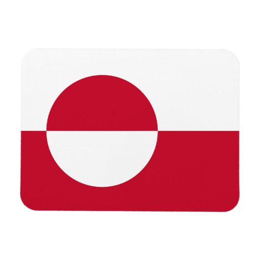 グリーンランド国旗を掲げた愛国的なフレキシブル磁石 マグネット (横)