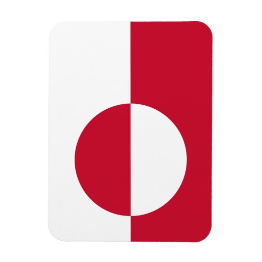 グリーンランド国旗を掲げた愛国的なフレキシブル磁石 マグネット (縦)