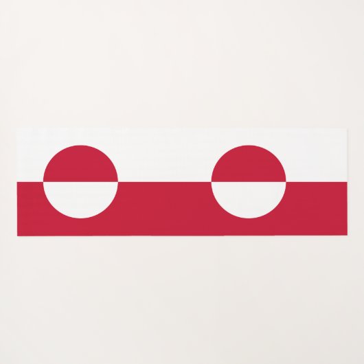 グリーンランド国旗を掲げた愛国的なヨガマット ヨガマット (裏面(横))