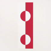 グリーンランド国旗を掲げた愛国的なヨガマット ヨガマット (裏面)