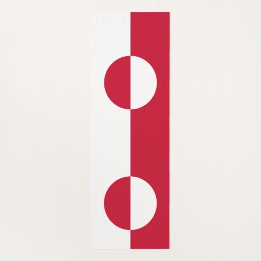 グリーンランド国旗を掲げた愛国的なヨガマット ヨガマット (裏面)