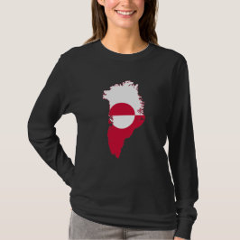 グリーンランド国旗カントリースタイルTシャツ Tシャツ