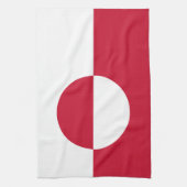 グリーンランド国旗 キッチンタオル (縦)