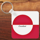 グリーンランド国旗 キーホルダー (正面)