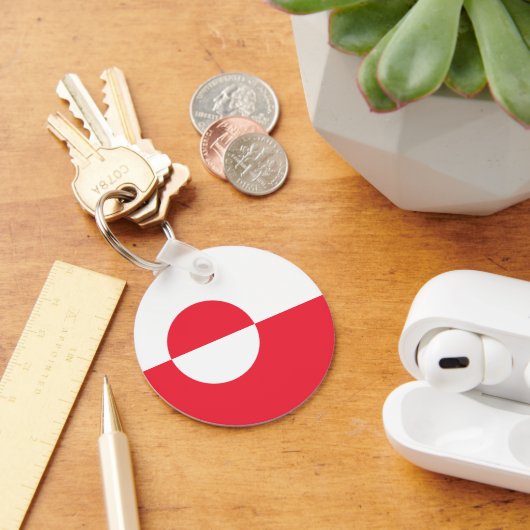 グリーンランド国旗 キーホルダー (デスク)