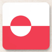 グリーンランド国旗 コースター (正面)