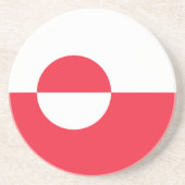 グリーンランド国旗 コースター (正面)