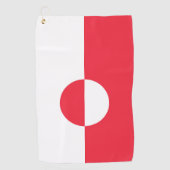 グリーンランド国旗 ゴルフタオル (正面)