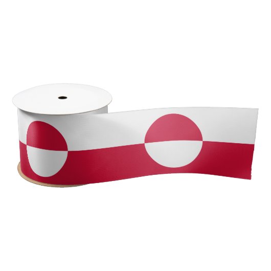 グリーンランド国旗 サテンリボン (リール)