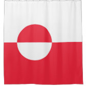 グリーンランド国旗 シャワーカーテン (正面)