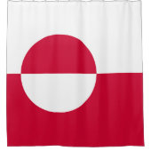 グリーンランド国旗 シャワーカーテン (正面)