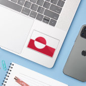 グリーンランド国旗 シール (ノートパソコンとiPhone)