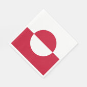 グリーンランド国旗 スタンダードランチョンナプキン (角)