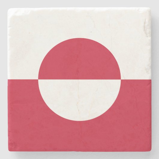 グリーンランド国旗 ストーンコースター (正面)