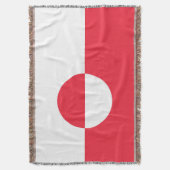 グリーンランド国旗 スローブランケット (正面縦)