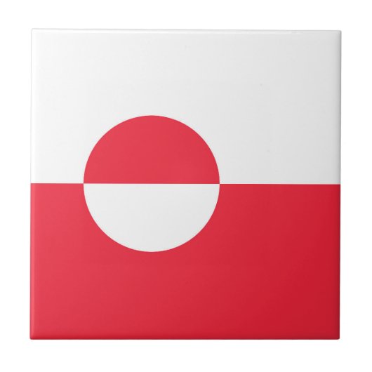 グリーンランド国旗 タイル (正面)